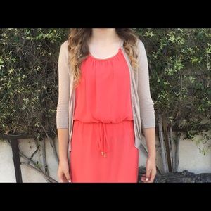 Coral pink maxi dress 😍